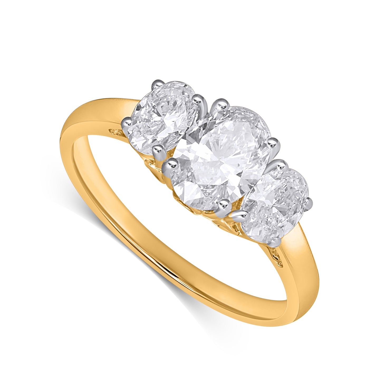 14K Yellow Gold 1.56 Cttw Lab Grown Diamond Ladies Rings