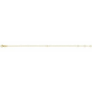 14K Yellow Gold Sideways Cross Paperclip-Style Chain 6 1/2-7 1/2" Bracelet