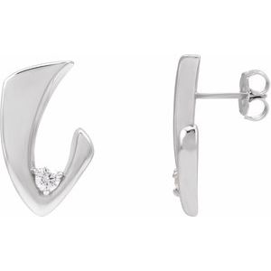 14K White Gold Round 3 Mm 1/5 Ctw Natural Diamond Stud Earrings