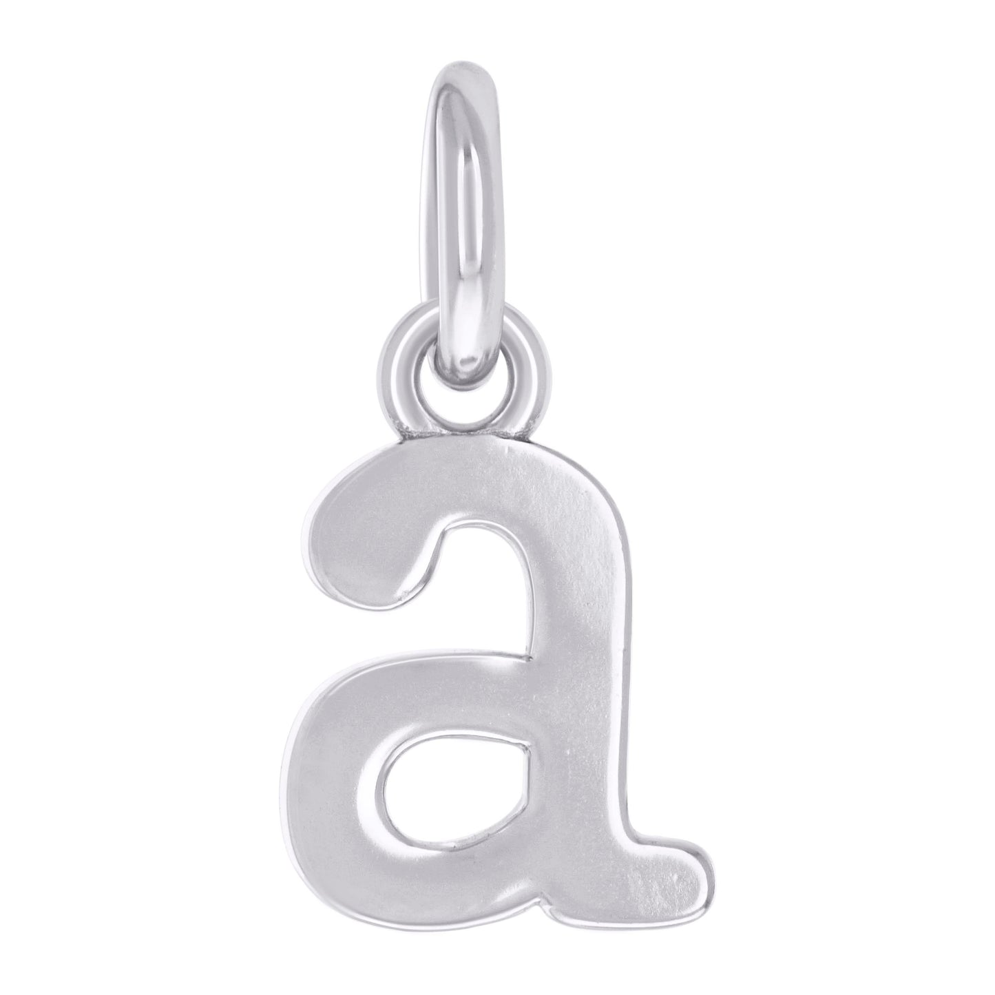 Sterling Silver Unisex Initial Small Alphabet Charm Pendant