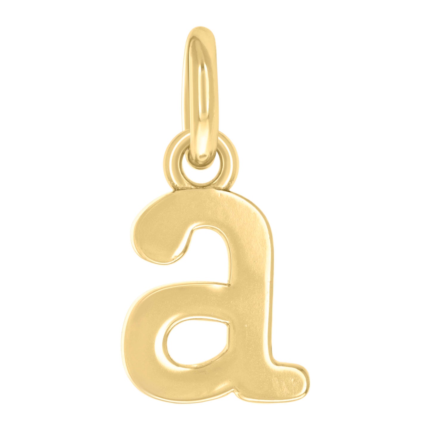 Sterling Silver Unisex Initial Small Alphabet Charm Pendant
