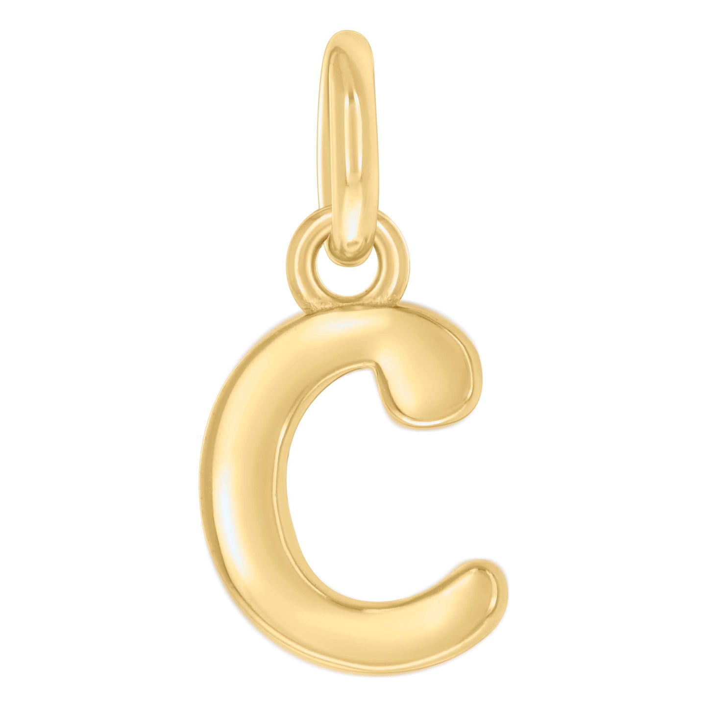 Sterling Silver Unisex Initial Small Alphabet Charm Pendant