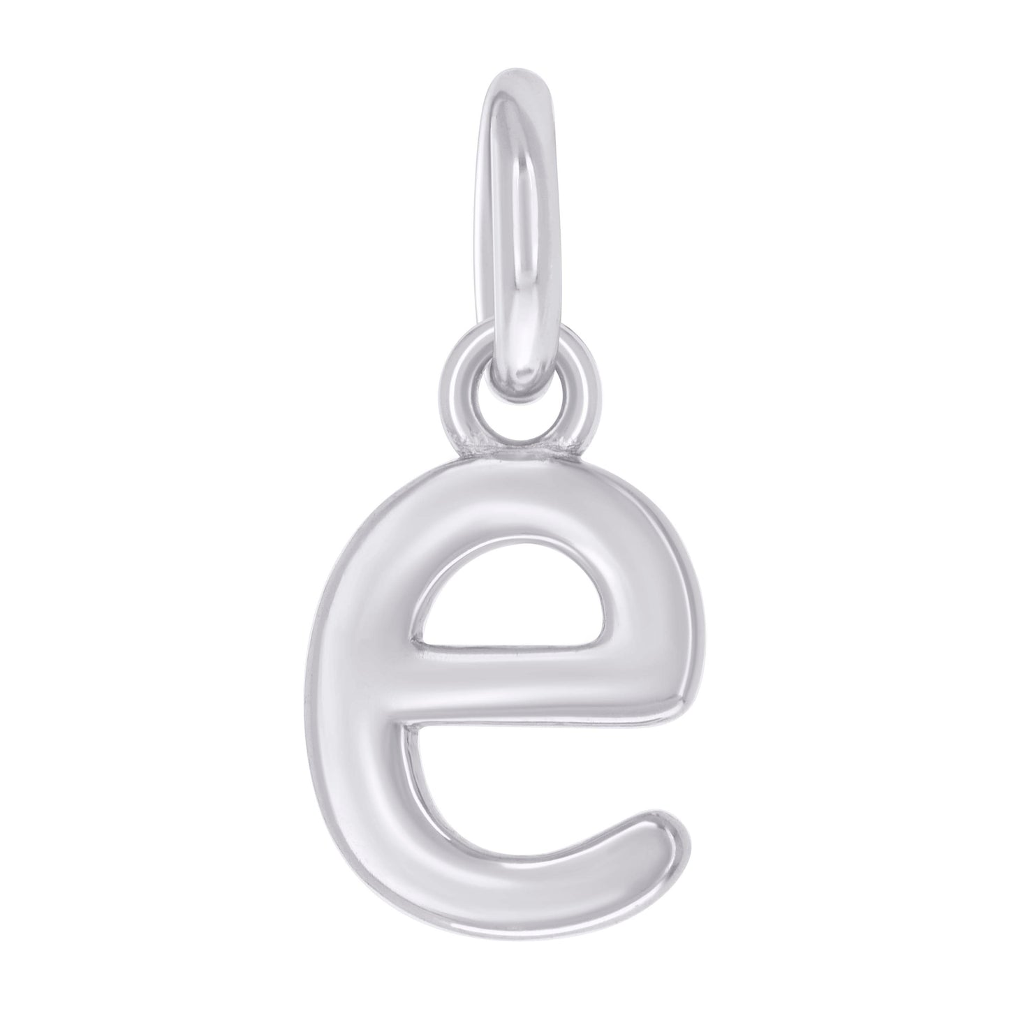 Sterling Silver Unisex Initial Small Alphabet Charm Pendant