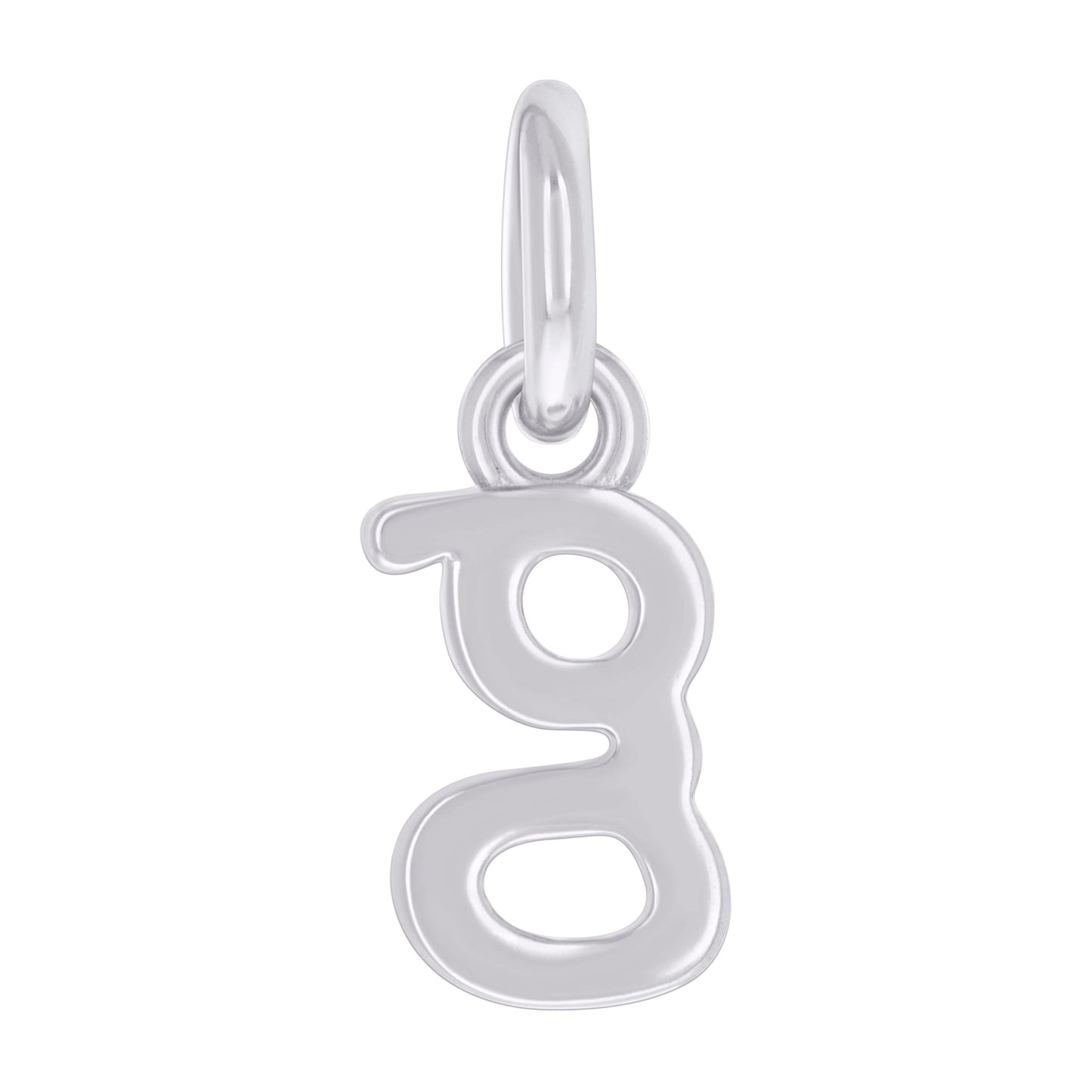 Sterling Silver Unisex Initial Small Alphabet Charm Pendant