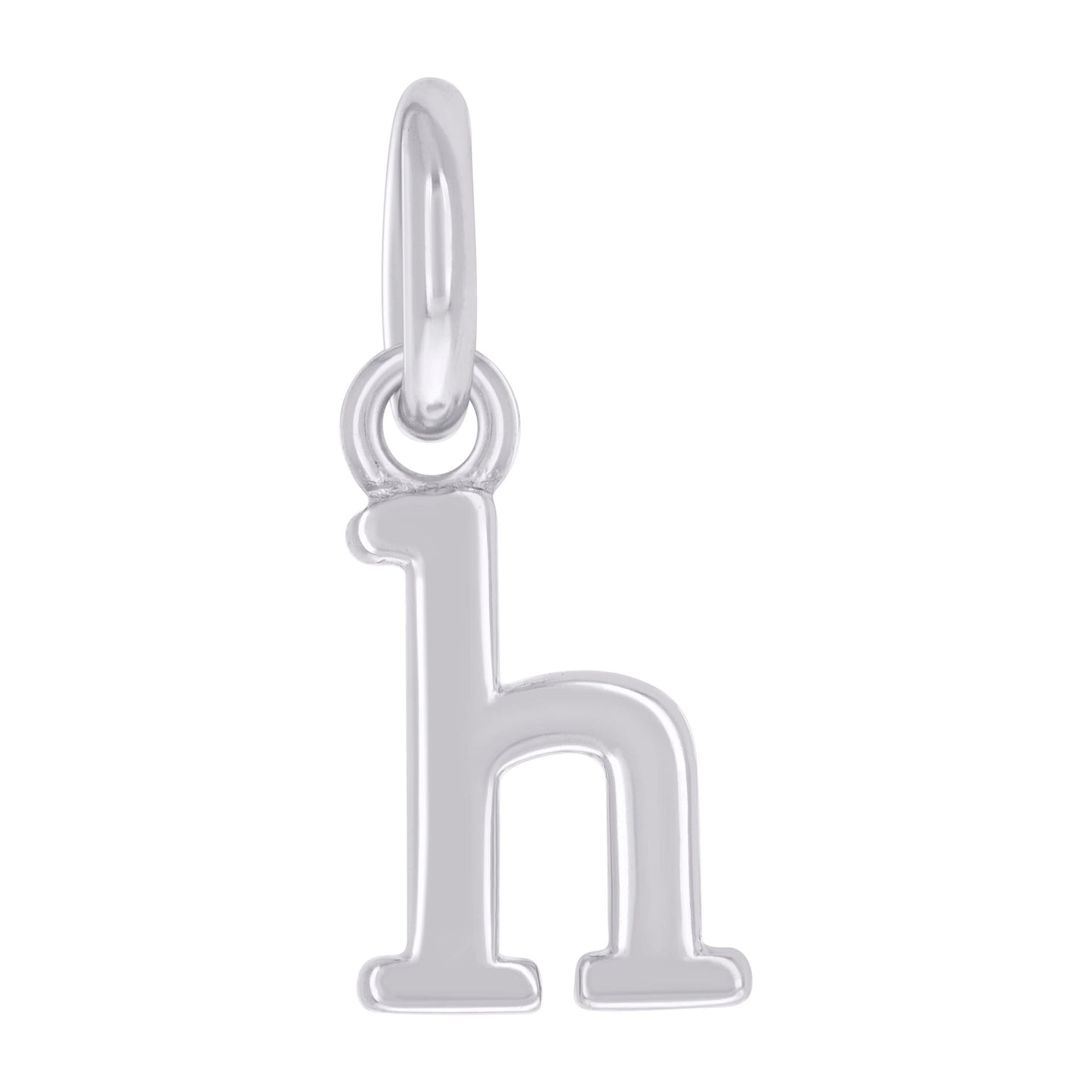 Sterling Silver Unisex Initial Small Alphabet Charm Pendant
