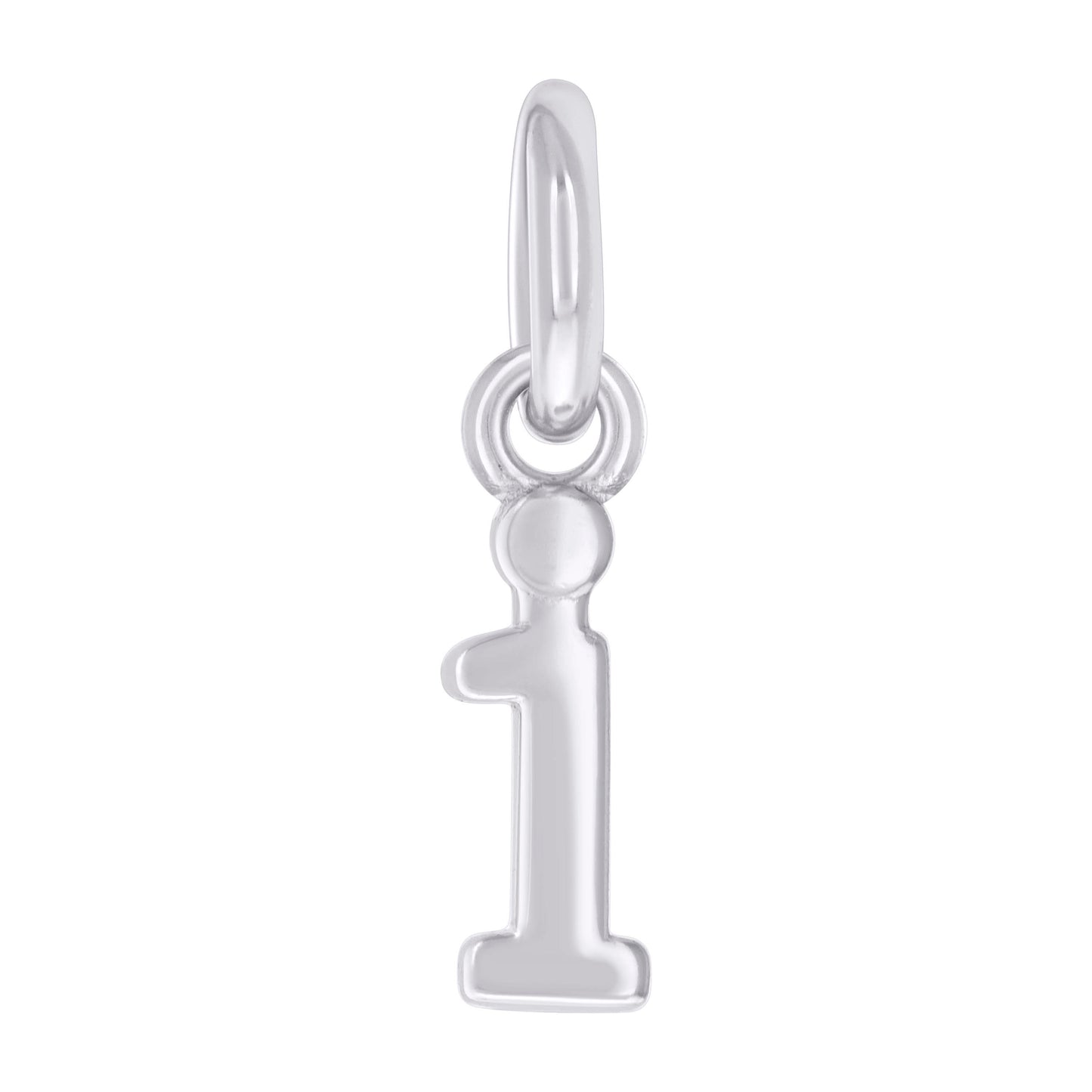 Sterling Silver Unisex Initial Small Alphabet Charm Pendant