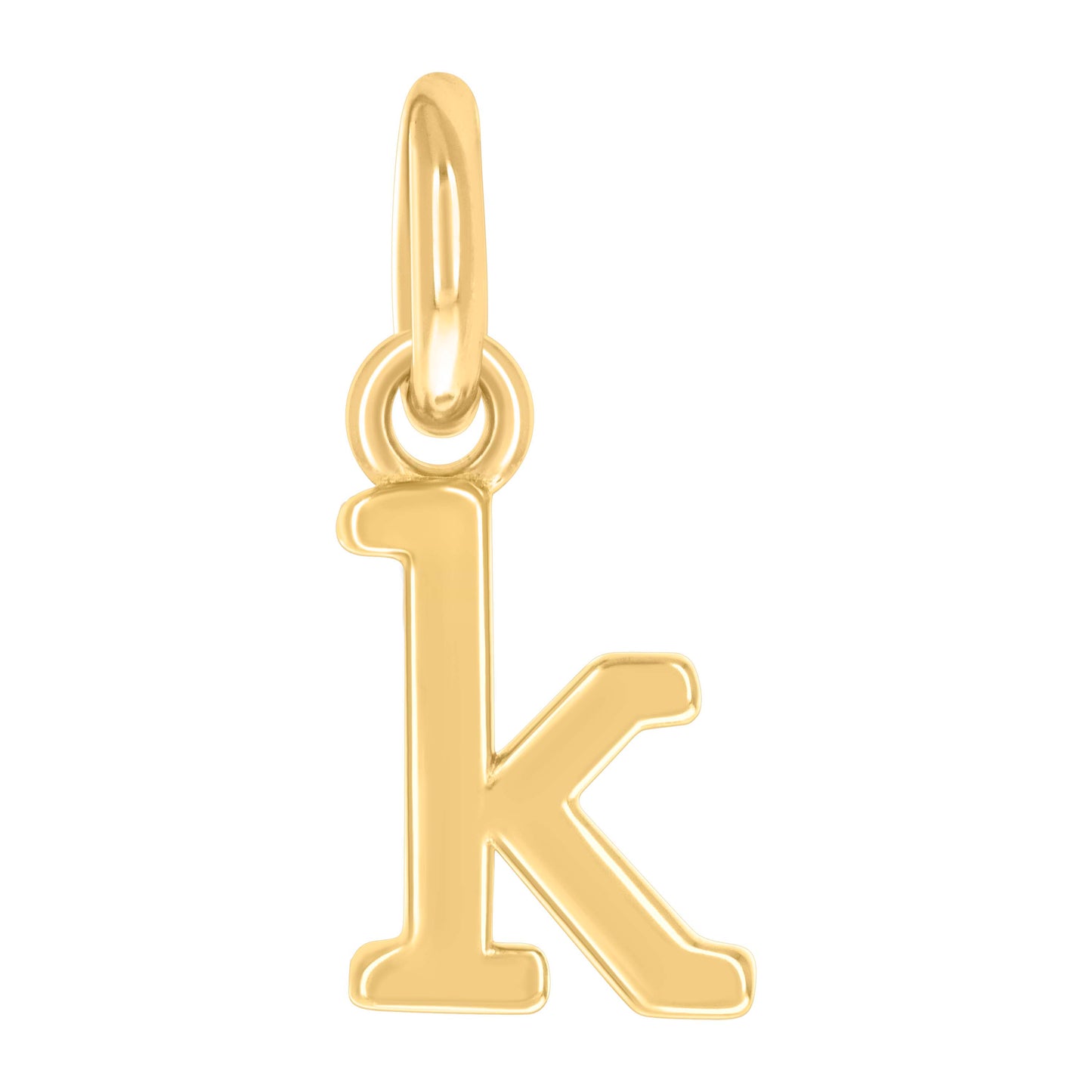 Sterling Silver Unisex Initial Small Alphabet Charm Pendant