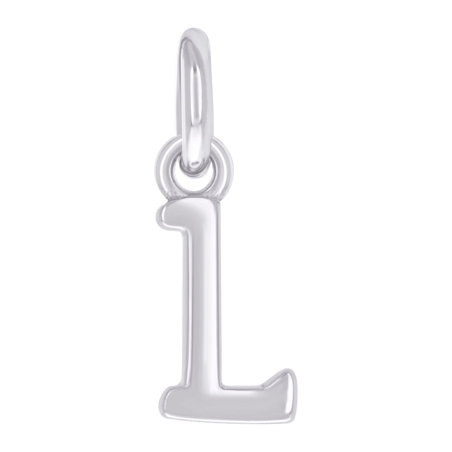 Sterling Silver Unisex Initial Small Alphabet Charm Pendant