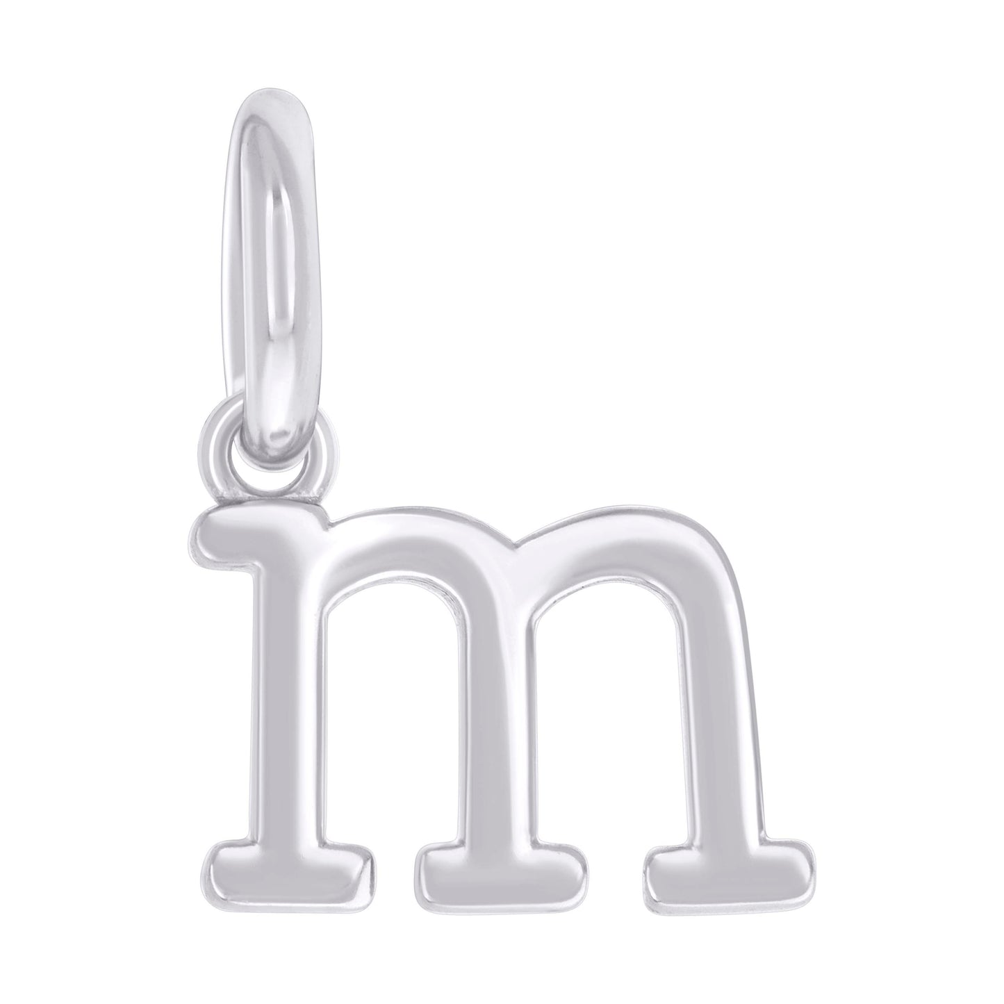 Sterling Silver Unisex Initial Small Alphabet Charm Pendant