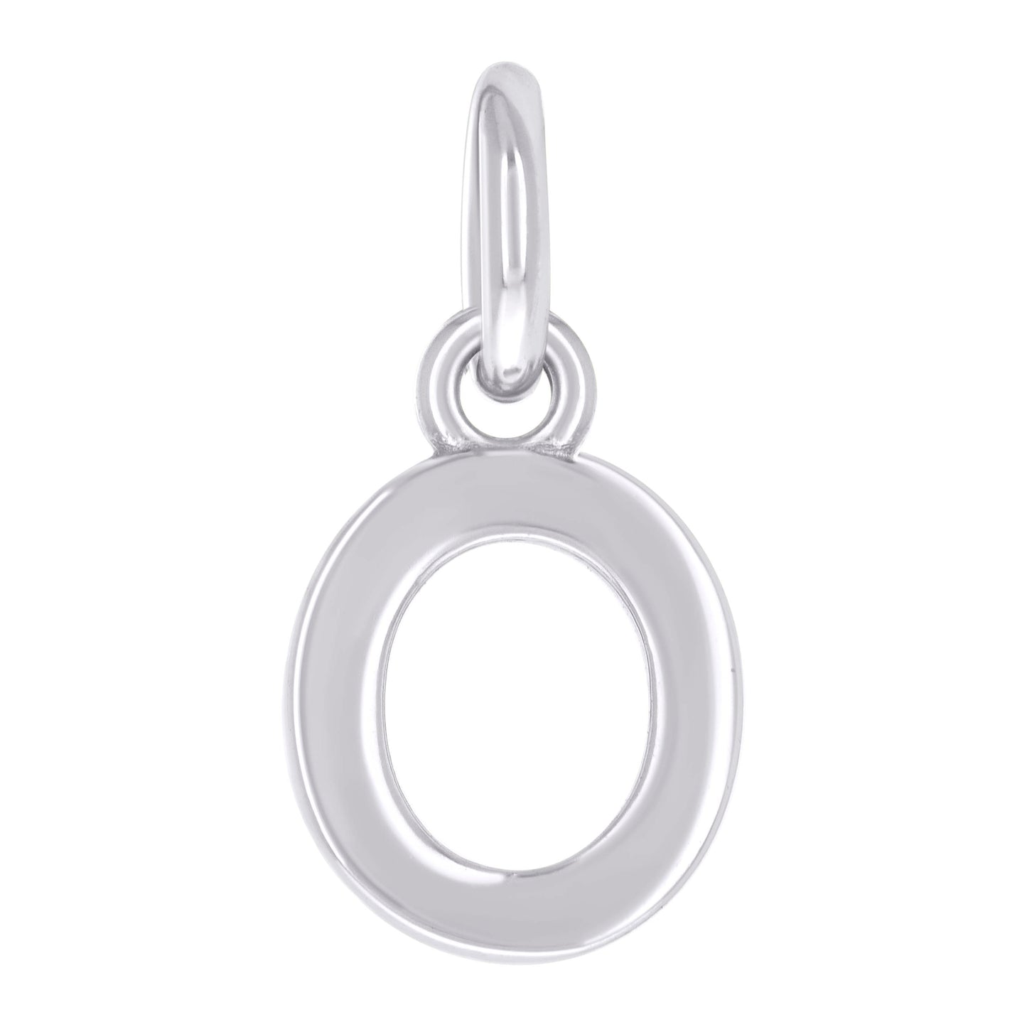 Sterling Silver Unisex Initial Small Alphabet Charm Pendant