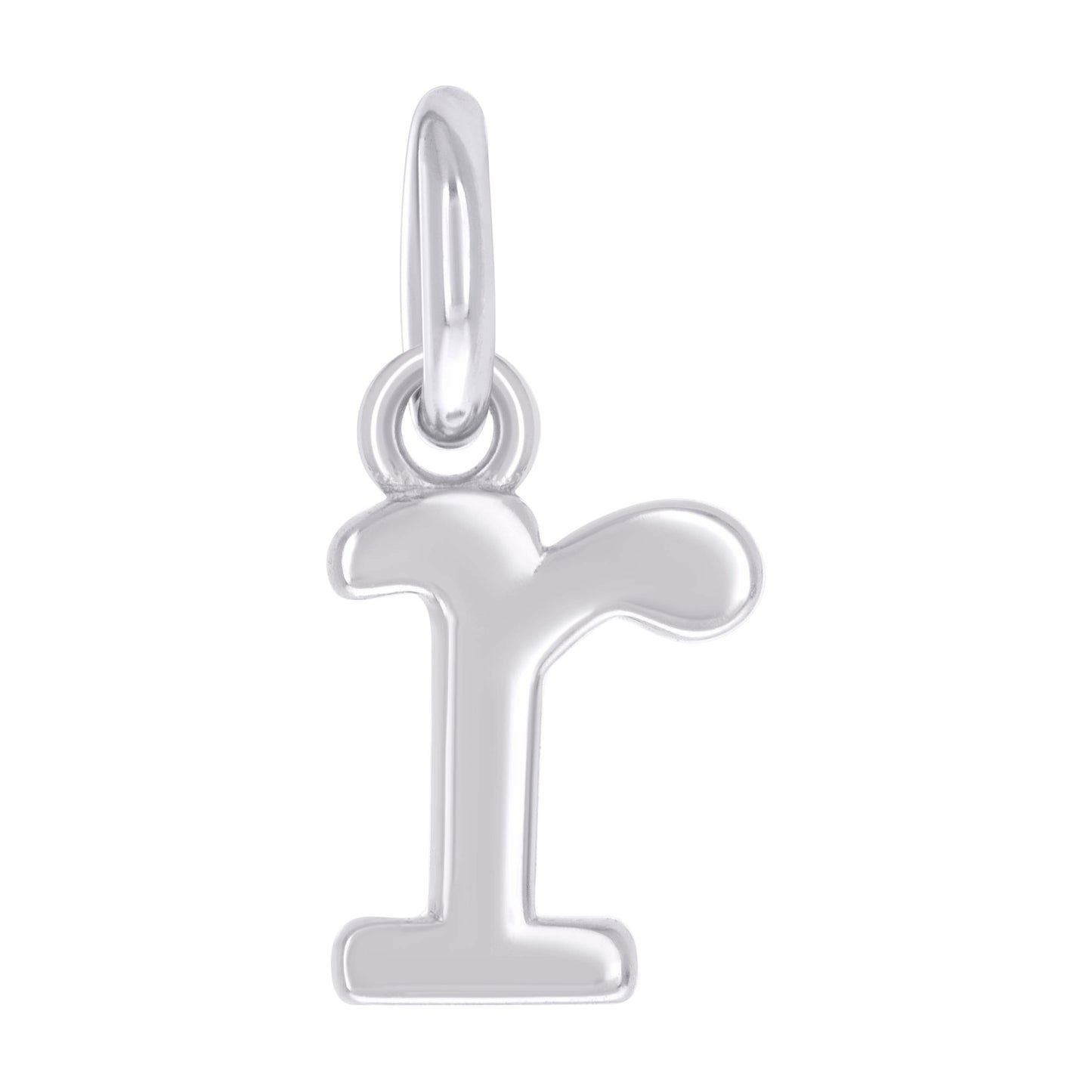 Sterling Silver Unisex Initial Small Alphabet Charm Pendant