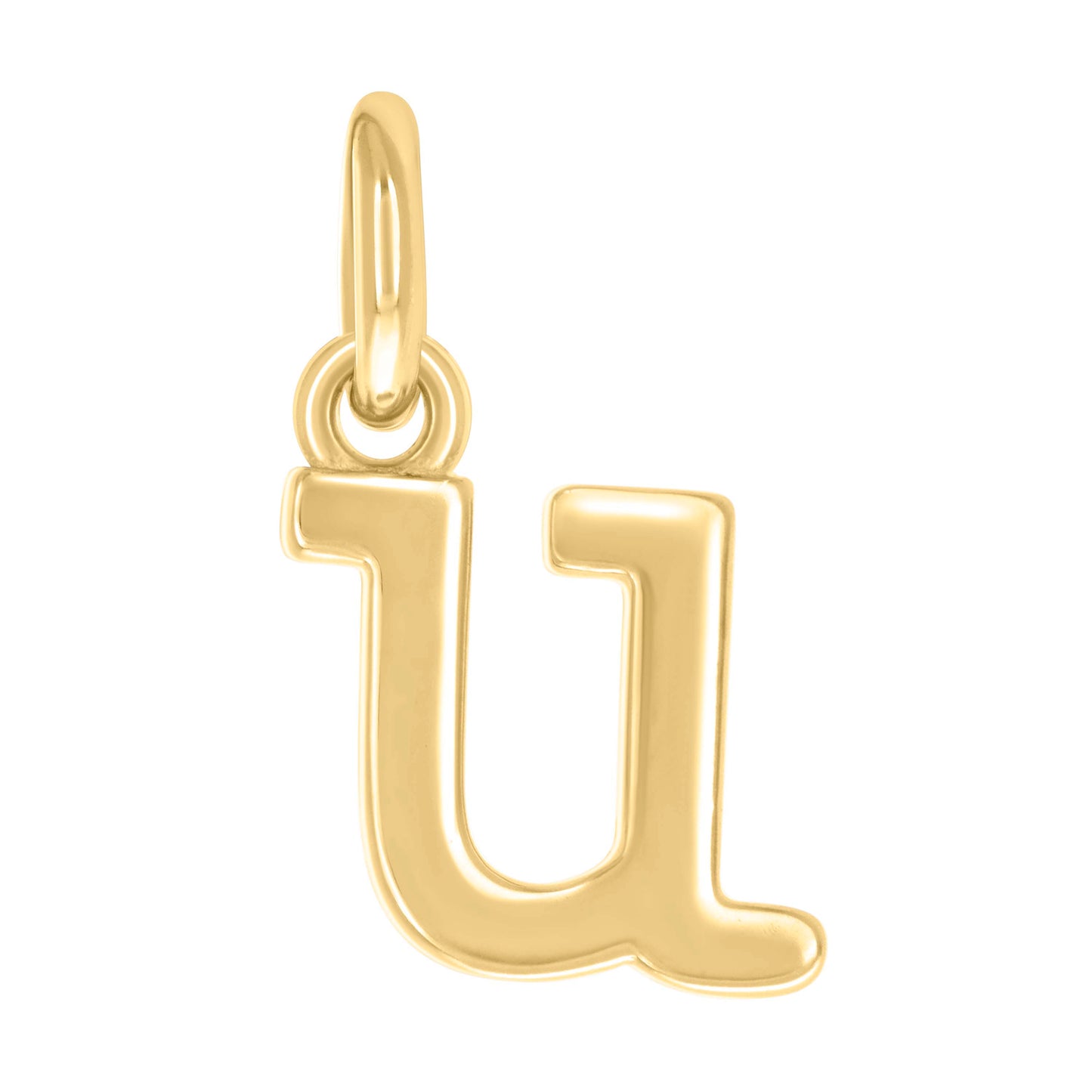 Sterling Silver Unisex Initial Small Alphabet Charm Pendant