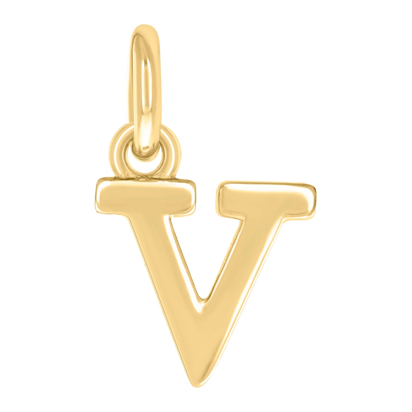 Sterling Silver Unisex Initial Small Alphabet Charm Pendant