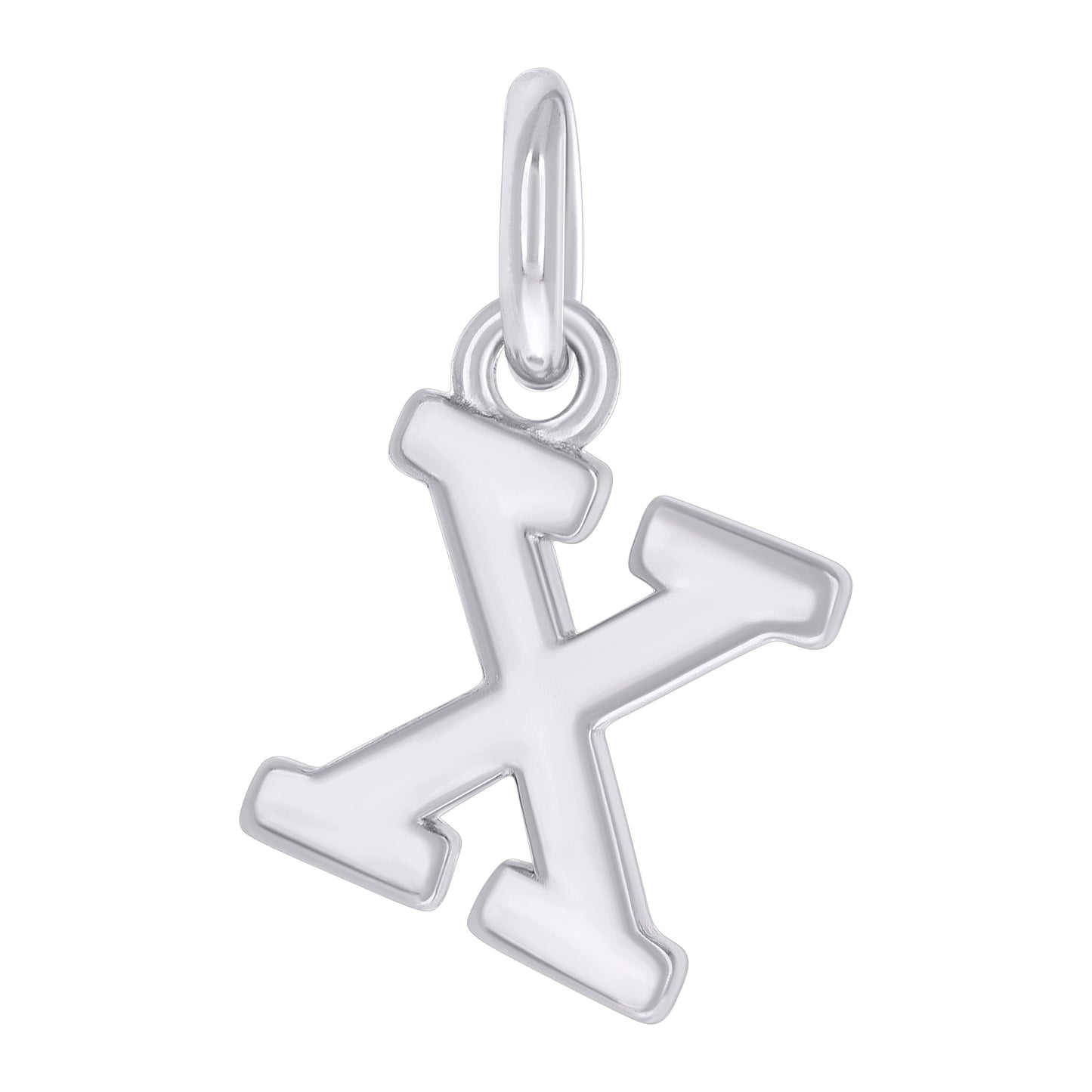 Sterling Silver Unisex Initial Small Alphabet Charm Pendant