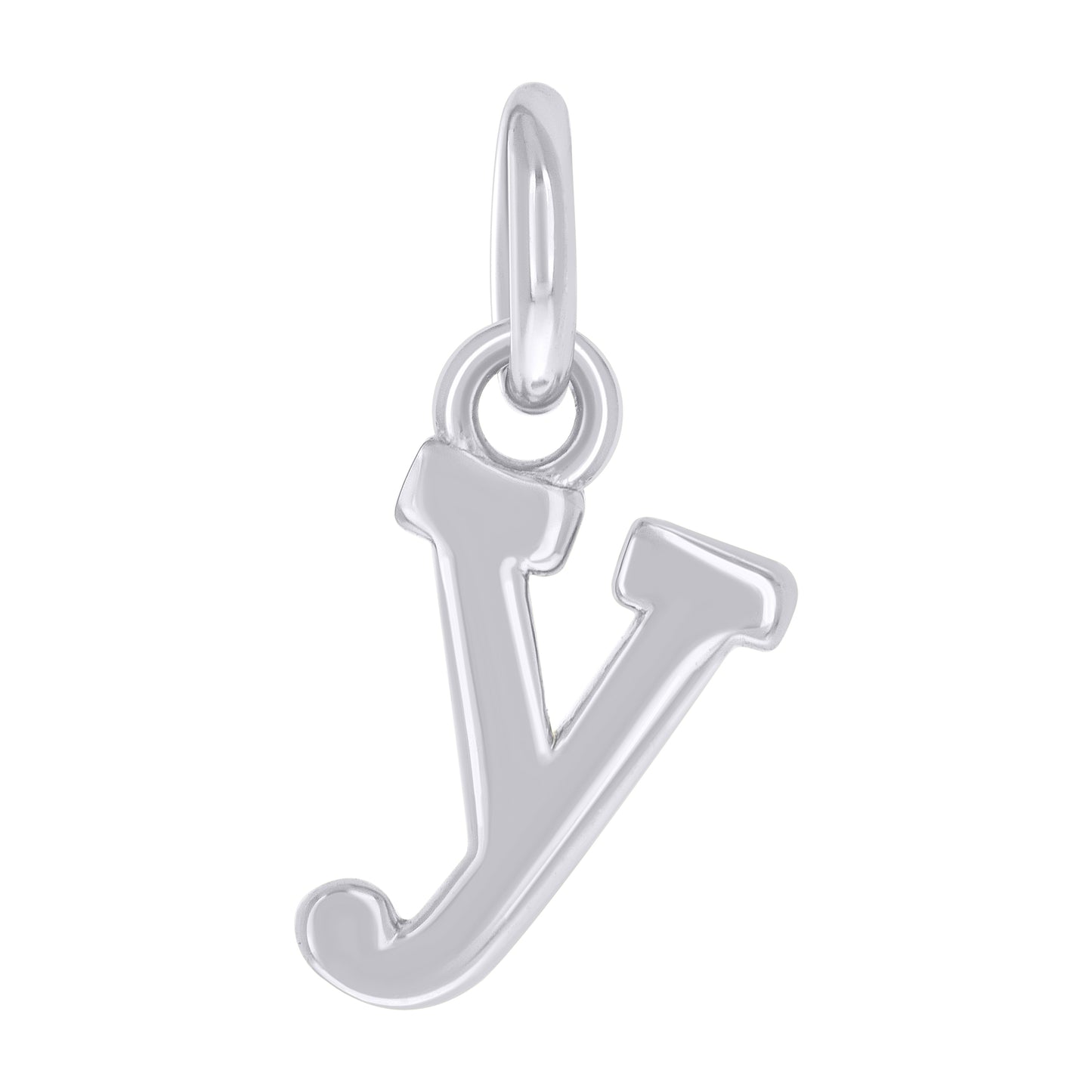 Sterling Silver Unisex Initial Small Alphabet Charm Pendant