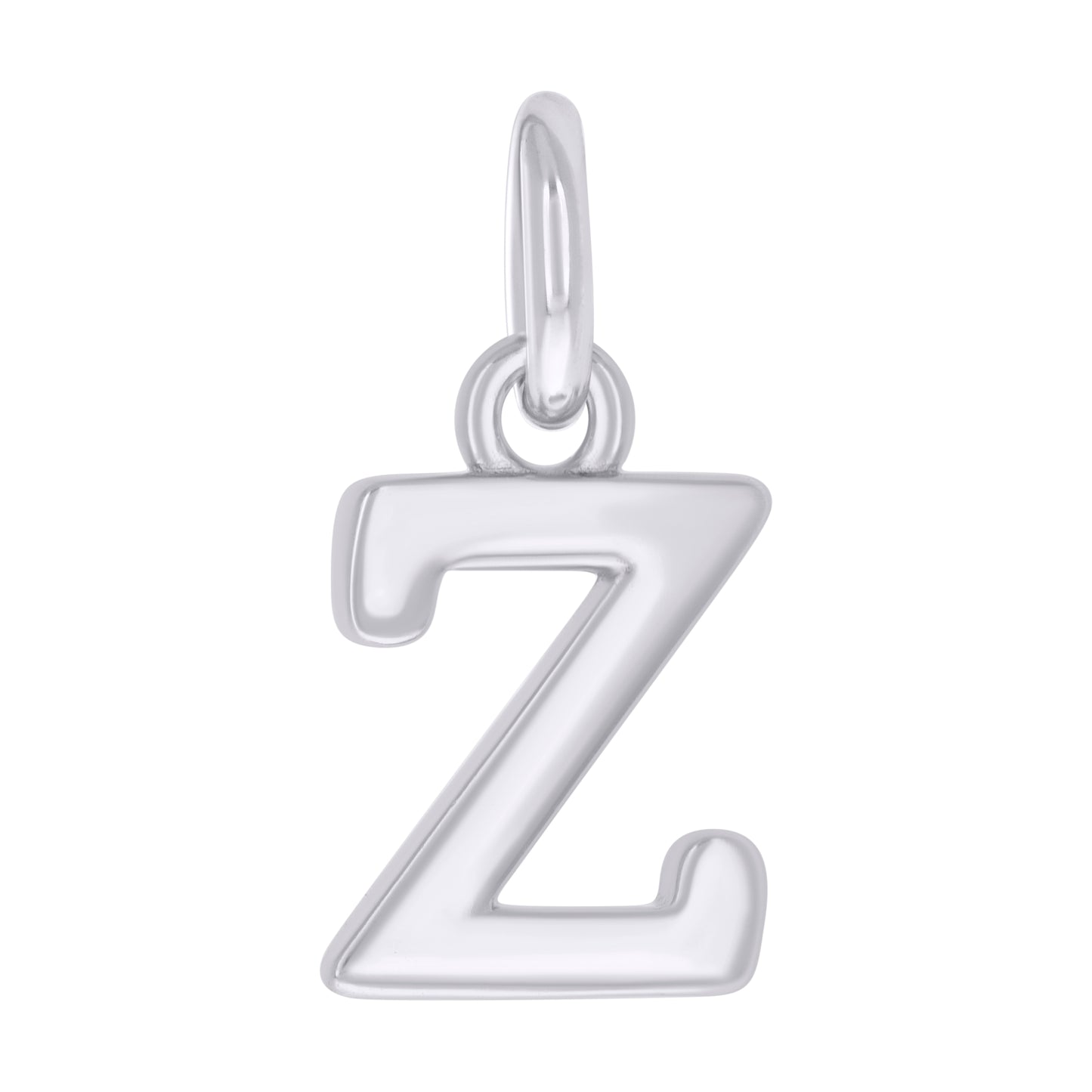 Sterling Silver Unisex Initial Small Alphabet Charm Pendant