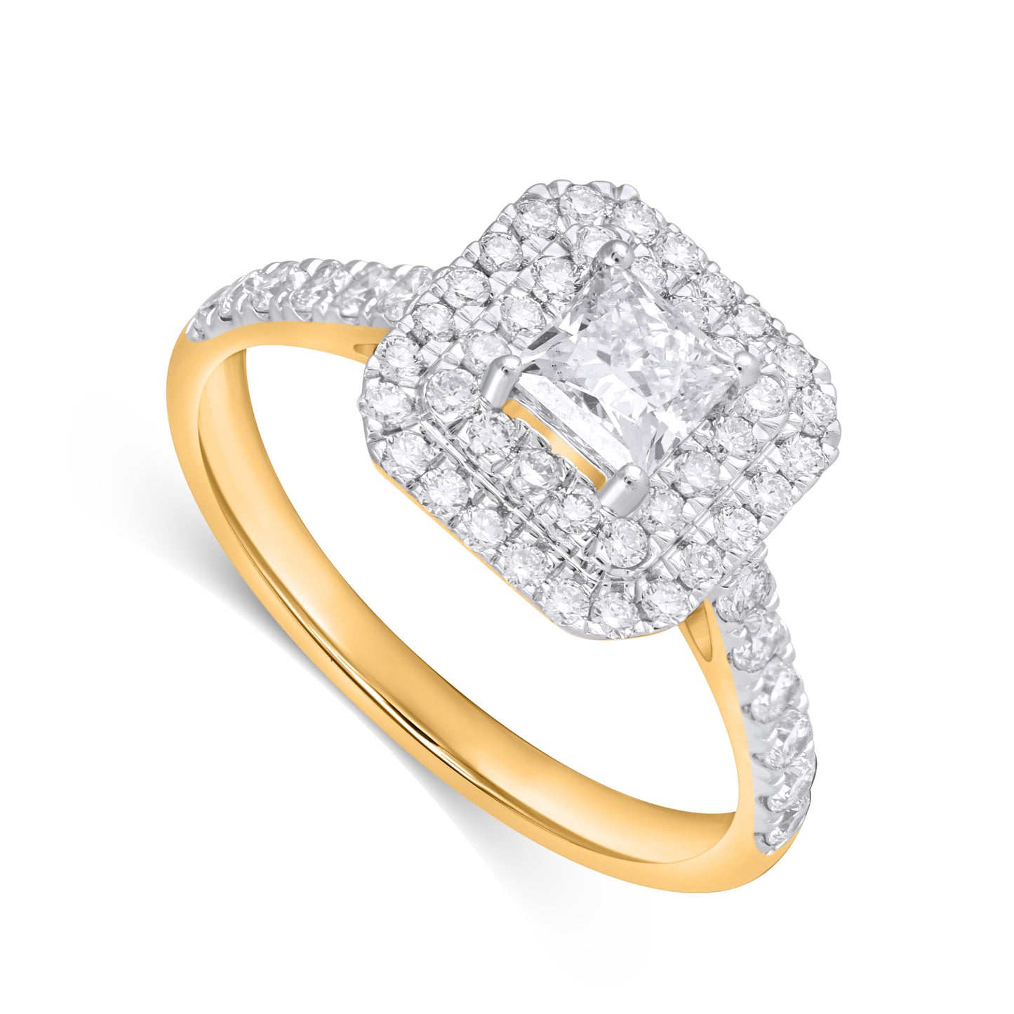 14K Yellow Gold 1.15 Cttw Lab Grown Diamond Ladies Ring