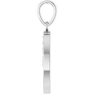 14K White Gold Round 1Mm G-H I1 .06 Ctw Natural Diamond Tree Of Life Pendant