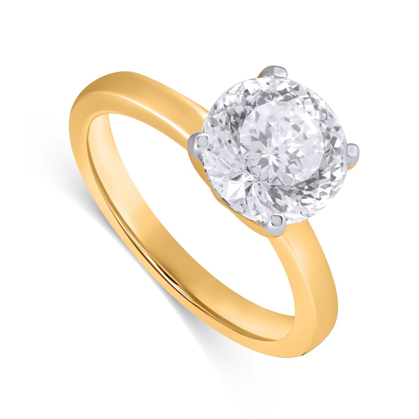 14K Yellow Or White Gold 3.04 Cttw Lab Grown Diamond Ladies Ring