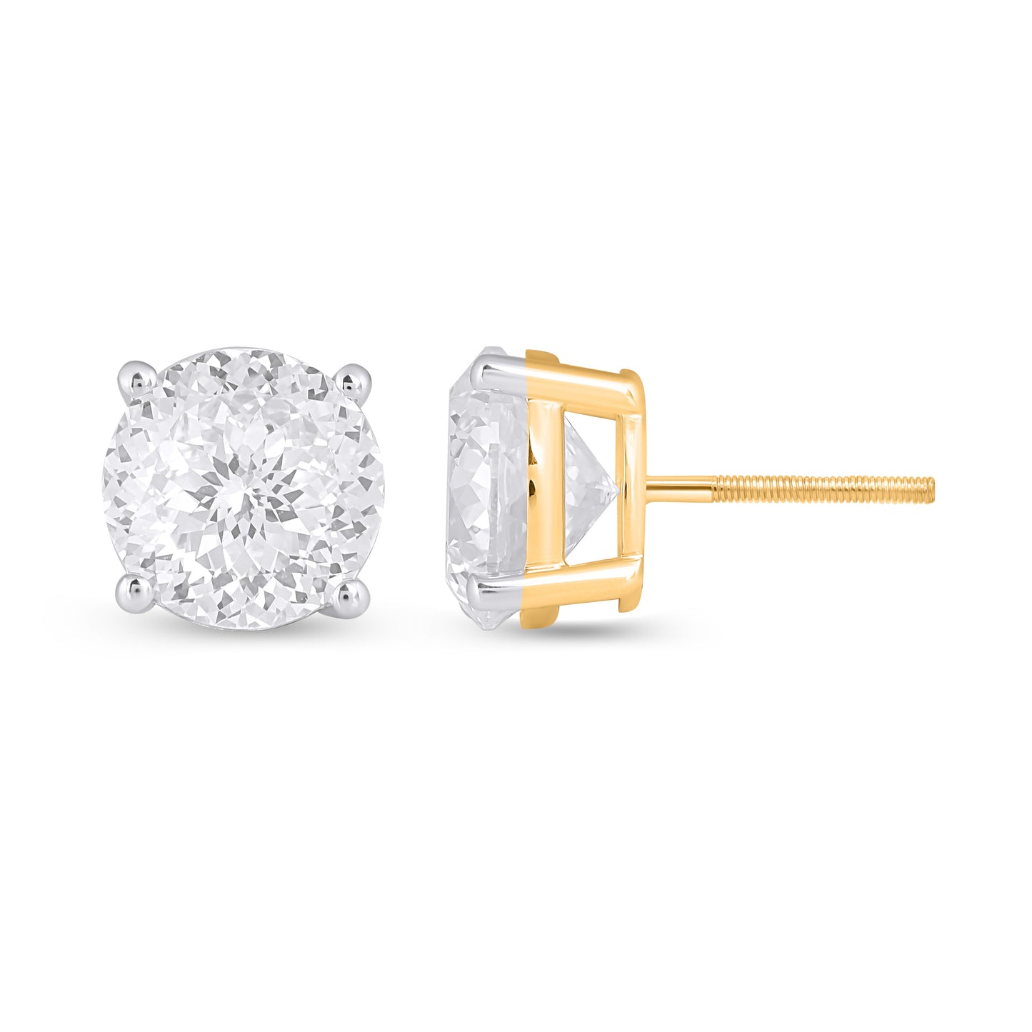 14K Yellow Or White Gold Lab Grown Diamond Earring