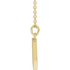 14K Yellow Gold 12.3 X 10 Mm 16-18 In Polished Desert Necklace