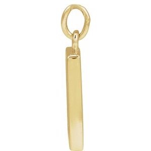 14K Yellow Gold 12.3 X 10 Mm Polished Desert Pendant