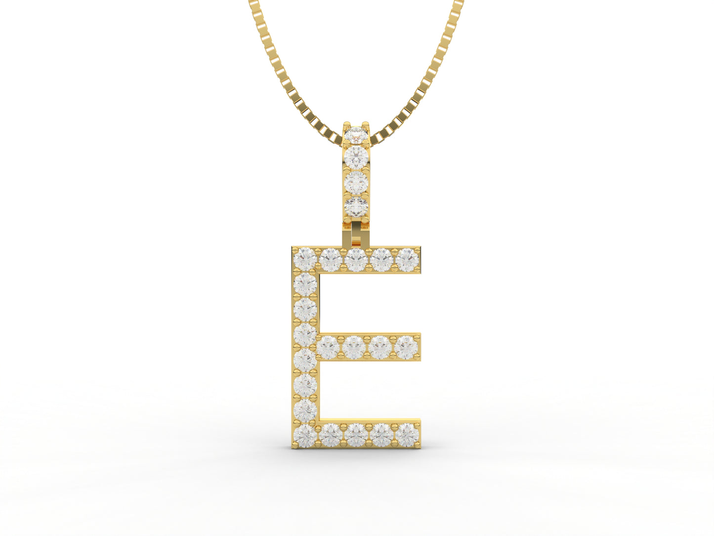 14K Yellow Gold Lab Grown Diamond Initial Charm