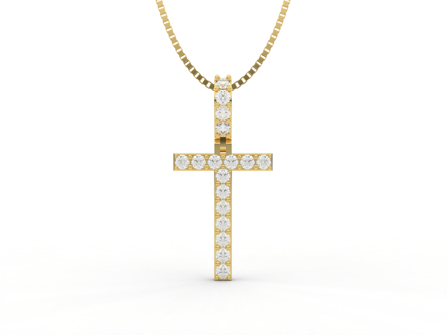 14K Yellow Gold Lab Grown Diamond Initial Charm