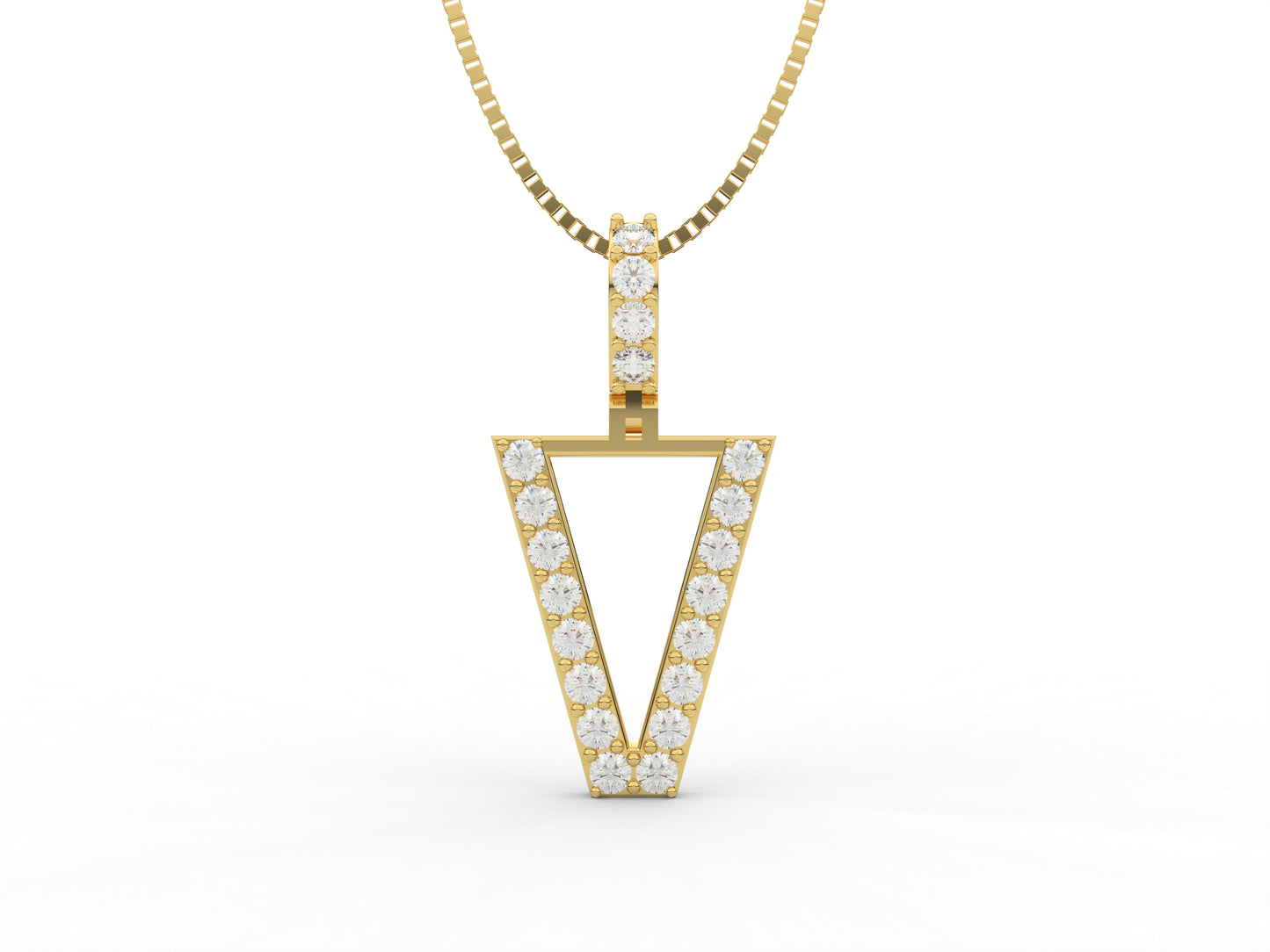 14K Yellow Gold Lab Grown Diamond Initial Charm