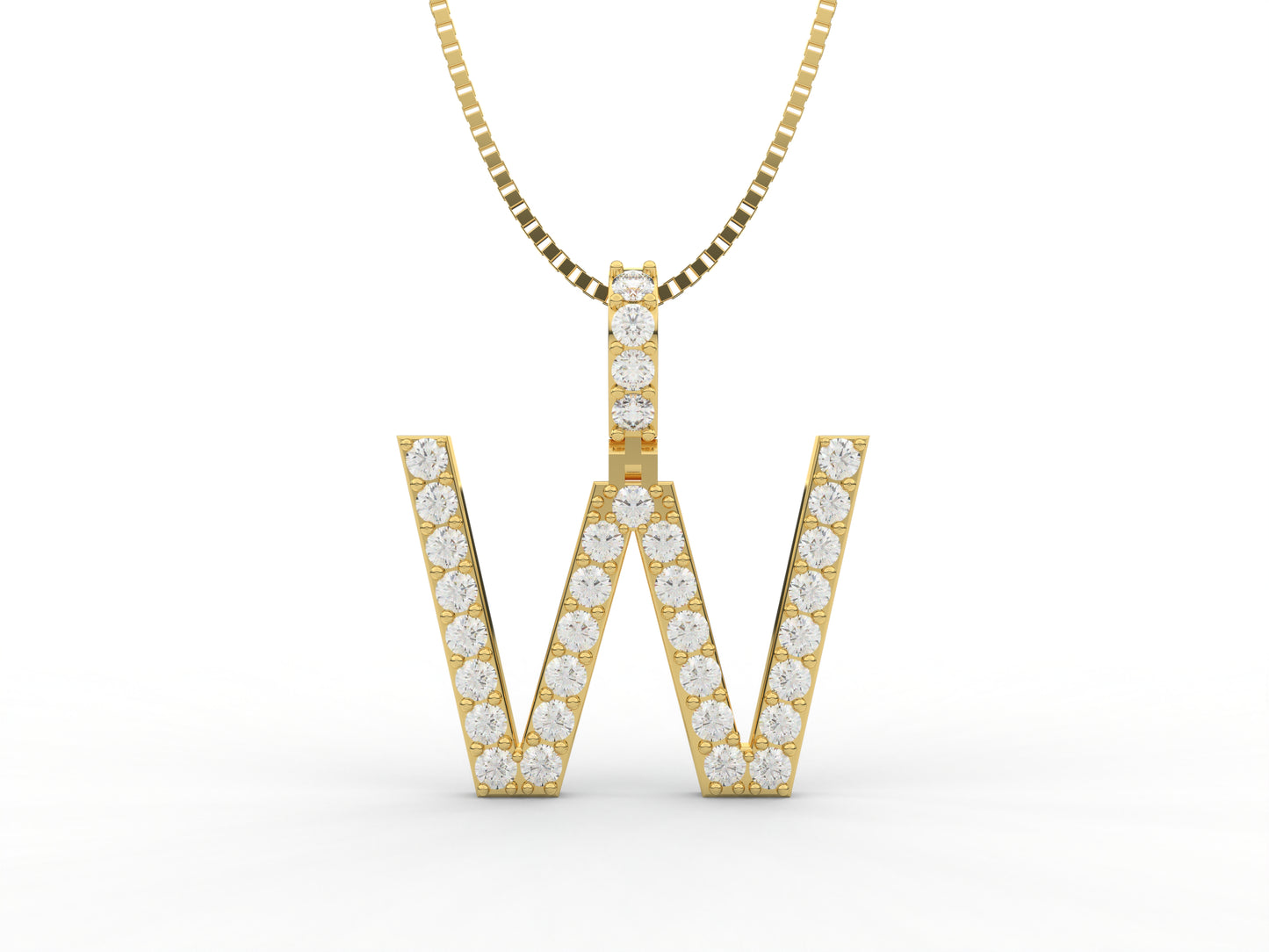 14K Yellow Gold Lab Grown Diamond Initial Charm