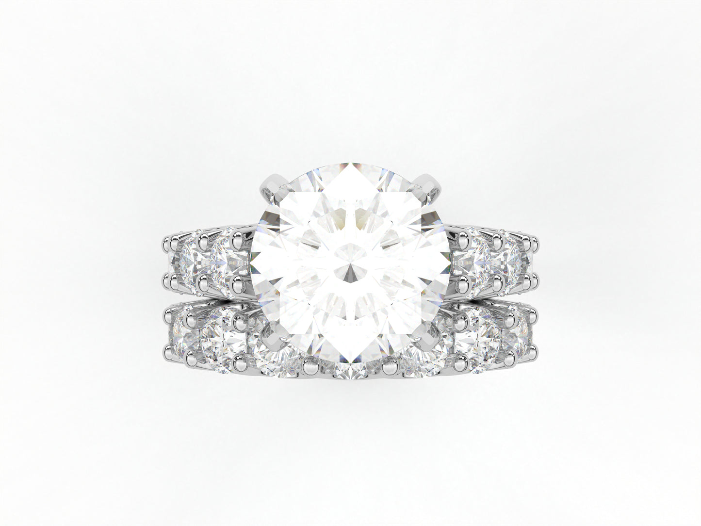 14K Yellow Or White Gold Lab Grown Diamond Ladies Ring Round