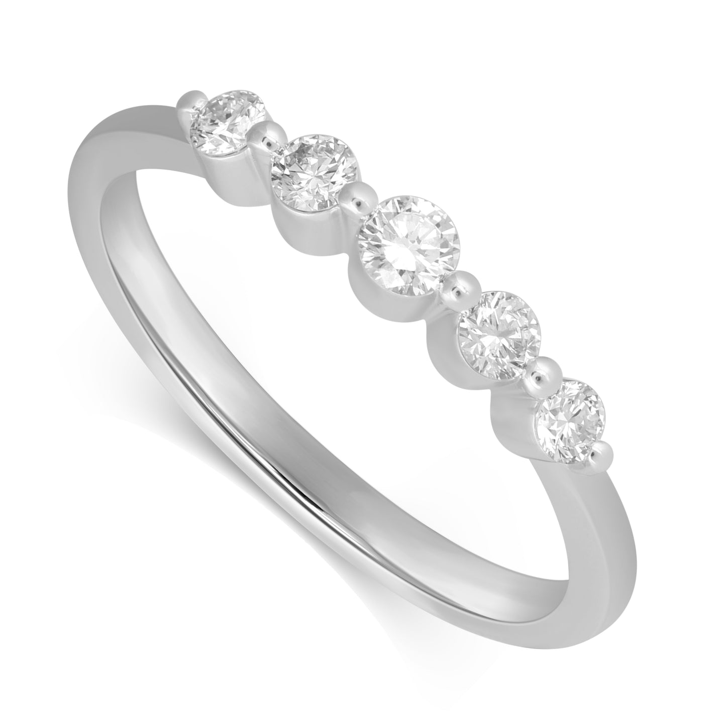 14K Yellow Or White Gold Lab Grown Diamond Ladies Band