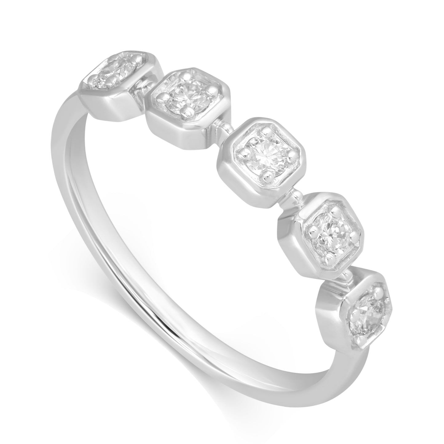 14K Yellow Or White Gold Lab Grown Diamond Ladies Band