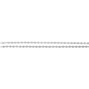 Sterling Silver Lobster Clasp Puffed Anchor Chain, Length: 18 In, Width: 3.8 Mm