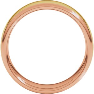 14K Yellow Or White Or Rose Gold Comfort-Fit European-Style Band