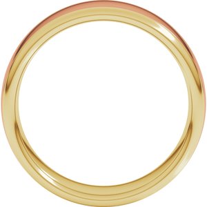 14K Yellow Or White Or Rose Gold Comfort-Fit European-Style Band