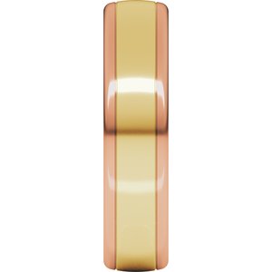 14K Yellow Or White Or Rose Gold Comfort-Fit European-Style Band