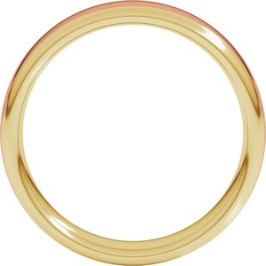 14K Yellow Or White Or Rose Gold Comfort-Fit European-Style Band