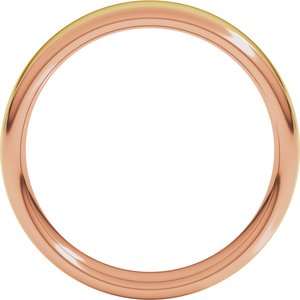 14K Yellow Or White Or Rose Gold Comfort-Fit European-Style Band