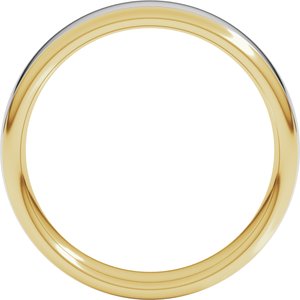14K Yellow Or White Or Rose Gold Comfort-Fit European-Style Band