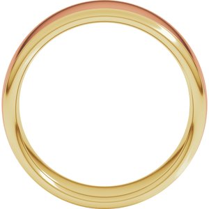 14K Yellow Or White Or Rose Gold Comfort-Fit European-Style Band