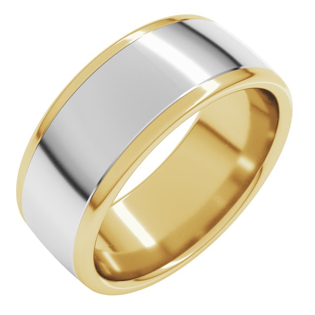 14K White/Rose Or Yellow/White Gold Standard Comfort-Fit European-Style Band