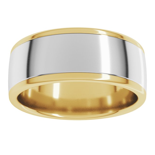 14K White/Rose Or Yellow/White Gold Standard Comfort-Fit European-Style Band