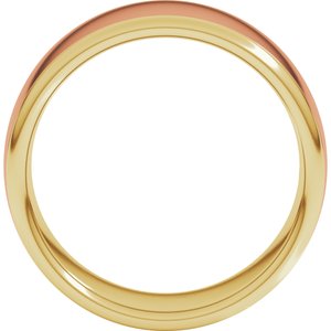 14K Yellow Or White Or Rose Gold Comfort-Fit European-Style Band