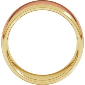 14K Yellow Or White Or Rose Gold Comfort-Fit European-Style Band