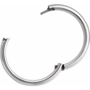 14K Yellow Or White Or Rose Gold CLIQ Hinged Adjustable Half Round Comfort-Fit Band