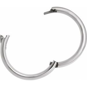 Platinum CLIQ Hinged Adjustable Half Round Comfort-Fit Band