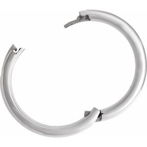 Platinum CLIQ Hinged Adjustable Half Round Comfort-Fit Band