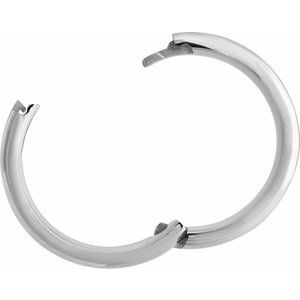 Platinum CLIQ Hinged Adjustable Beveled Edge Comfort-Fit Band