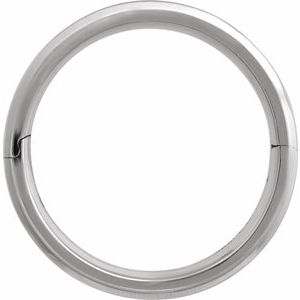 14K White Gold 6 Mm 2.25 Mm Polished Cliq Adjustable Beveled Edge Comfort-Fit Band Size 10